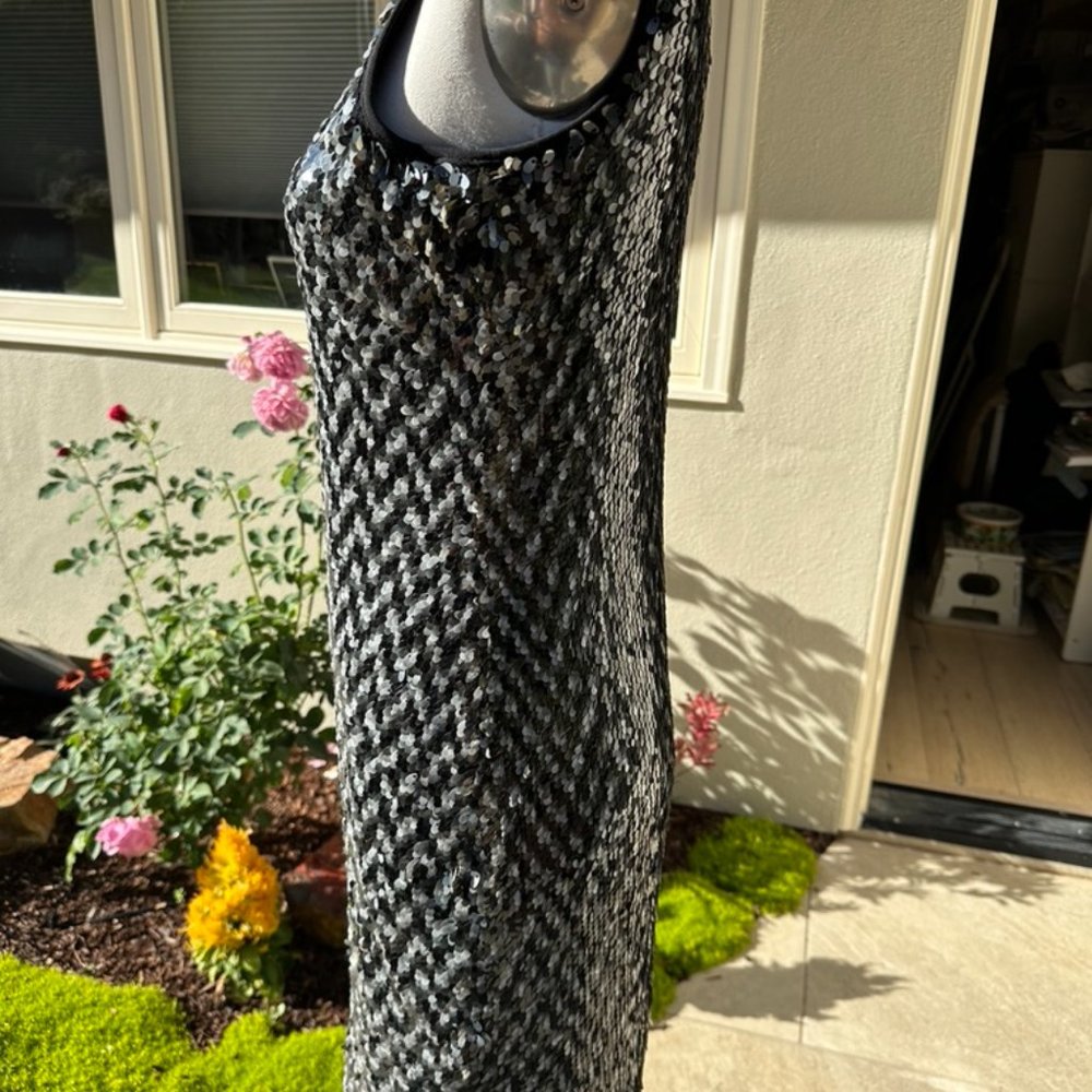 DressCalvin Klein Grey Sequined Cocktail Dress - Picture 3 of 4